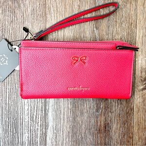 Nanette Lepore Red Bow-Accent Wristlet